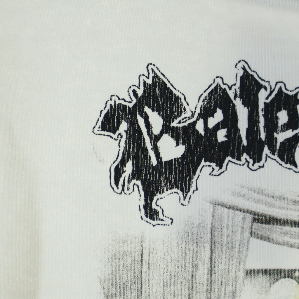 BALENCIAGA(バレンシアガ) 26SS Salon De Couture クロップド半袖Tシャツ カットソー ユーズド加工 アートワークプリント ホワイト 871735 TUVD4 レディース
