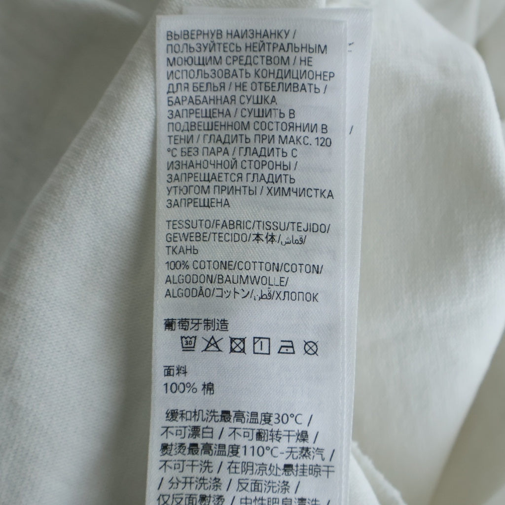 BALENCIAGA(バレンシアガ) 26SS Salon De Couture クロップド半袖Tシャツ カットソー ユーズド加工 アートワークプリント ホワイト 871735 TUVD4 レディース