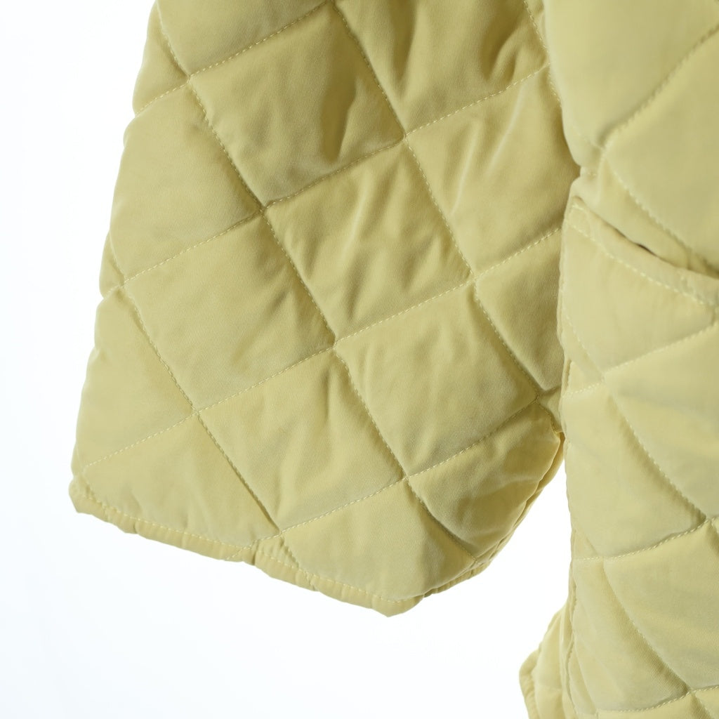 HERMES(エルメス) Quilting Coat キルティングコート チェックライナー付き ナイロン ポリエステル フランス製 イエロー