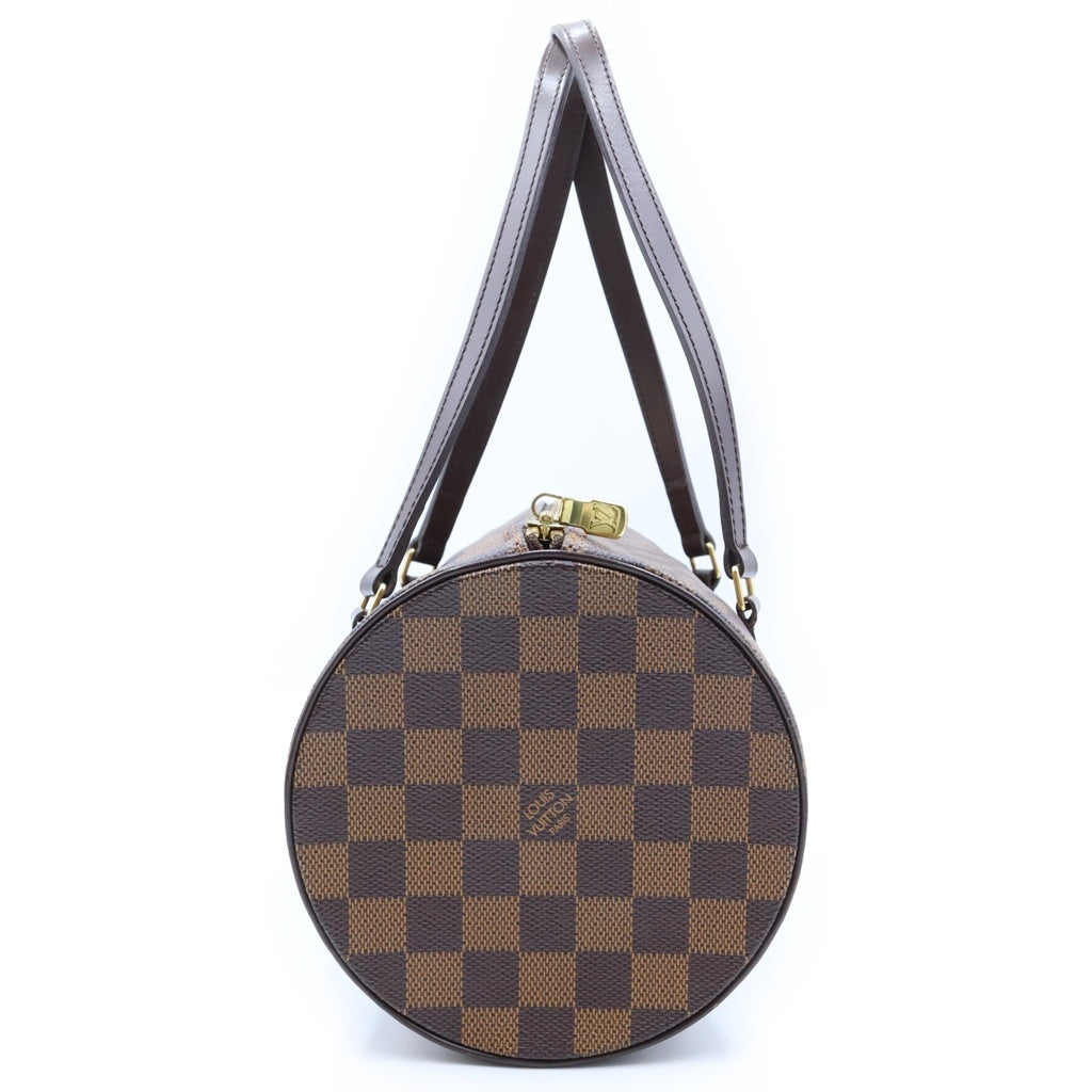 LOUIS VUITTON(ルイヴィトン) ダミエ パピヨン30 ハンドバッグ ボストンバッグ ブラウン レザー×PVC N51303 ゴールド金具 レディース