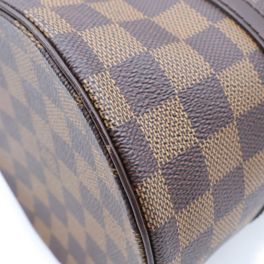 LOUIS VUITTON(ルイヴィトン) ダミエ パピヨン30 ハンドバッグ ボストンバッグ ブラウン レザー×PVC N51303 ゴールド金具 レディース