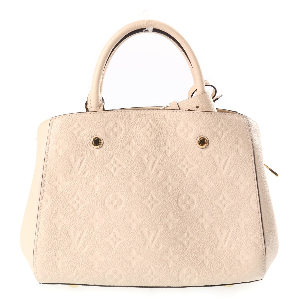 LOUIS VUITTON(ルイヴィトン) モノグラムアンプラント モンテーニュBB クレーム 2WAYハンドバッグ ショルダーバッグ ホワイト レザー M44607 ゴールド金具 レディース