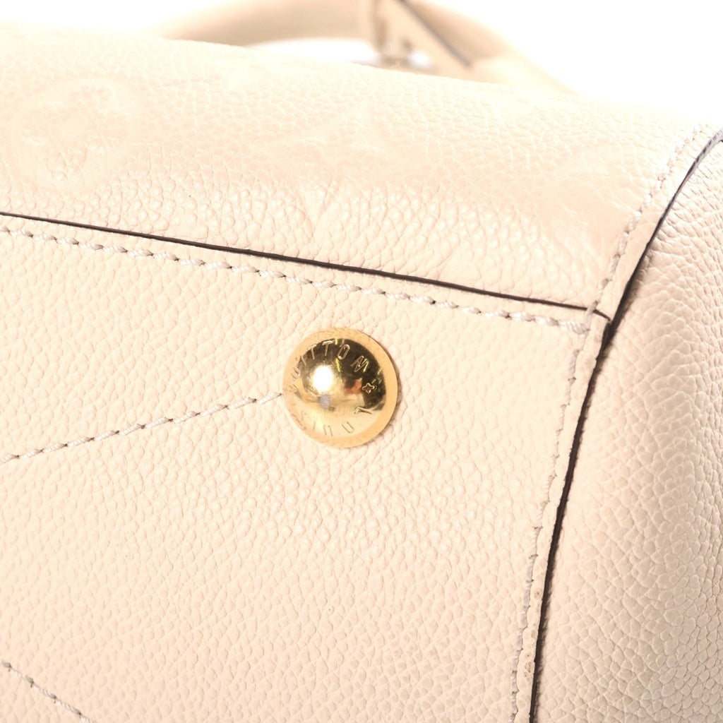 LOUIS VUITTON(ルイヴィトン) モノグラムアンプラント モンテーニュBB クレーム 2WAYハンドバッグ ショルダーバッグ ホワイト レザー M44607 ゴールド金具 レディース