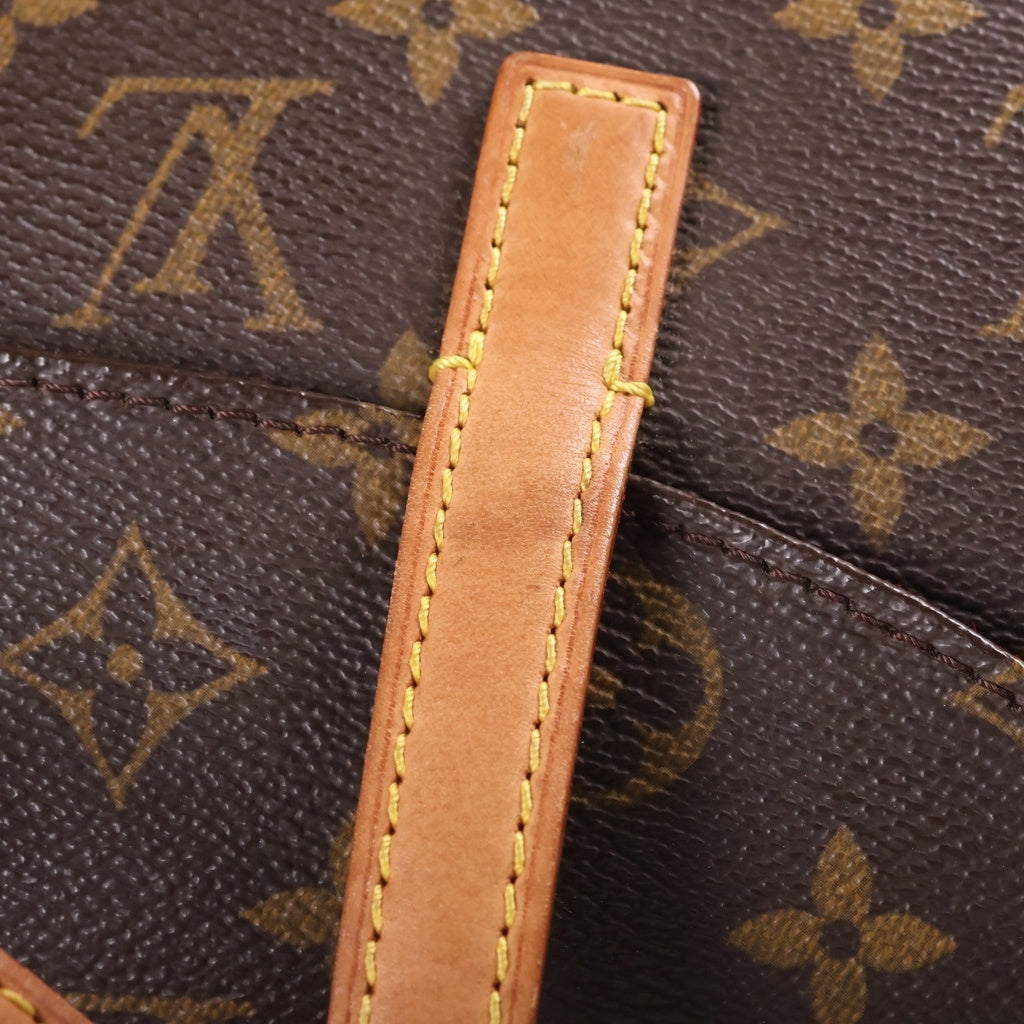 LOUIS VUITTON(ルイヴィトン) モノグラム ソナチネ ハンドバッグ ブラウン レザー×PVC M51902 ゴールド金具 レディース