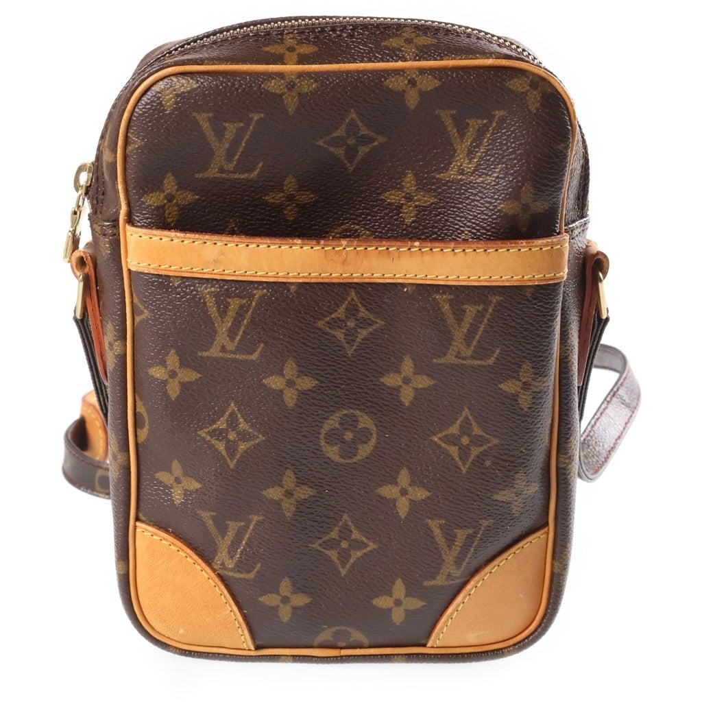 LOUIS VUITTON(ルイヴィトン) モノグラム ダヌーブ ショルダーバッグ ミニバッグ 斜め掛けバッグ ブラウン PVCレザー M45266 ゴールド金具 レディース
