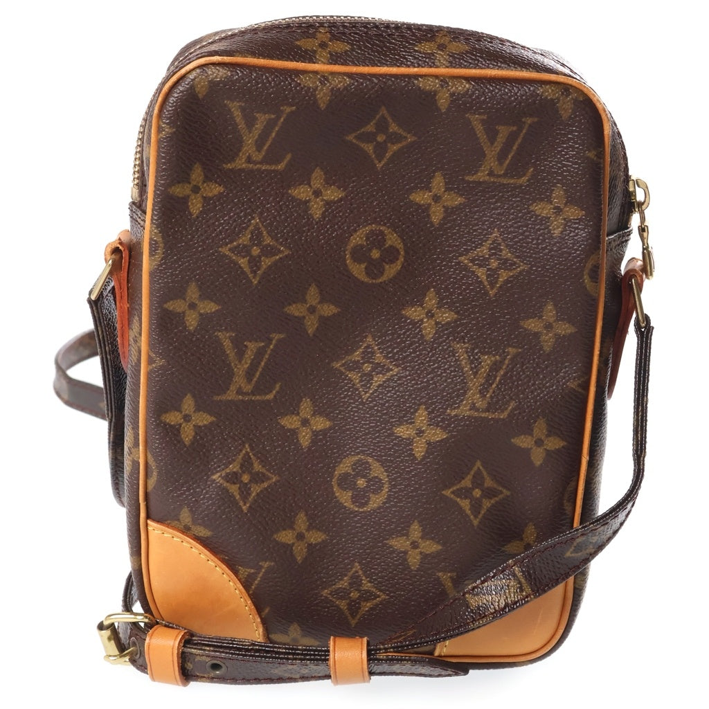 LOUIS VUITTON(ルイヴィトン) モノグラム ダヌーブ ショルダーバッグ ミニバッグ 斜め掛けバッグ ブラウン PVCレザー M45266 ゴールド金具 レディース
