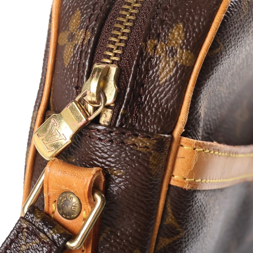 LOUIS VUITTON(ルイヴィトン) モノグラム ダヌーブ ショルダーバッグ ミニバッグ 斜め掛けバッグ ブラウン PVCレザー M45266 ゴールド金具 レディース