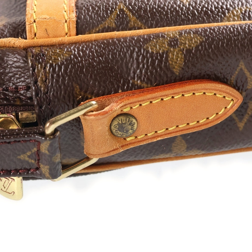LOUIS VUITTON(ルイヴィトン) モノグラム ダヌーブ ショルダーバッグ ミニバッグ 斜め掛けバッグ ブラウン PVCレザー M45266 ゴールド金具 レディース