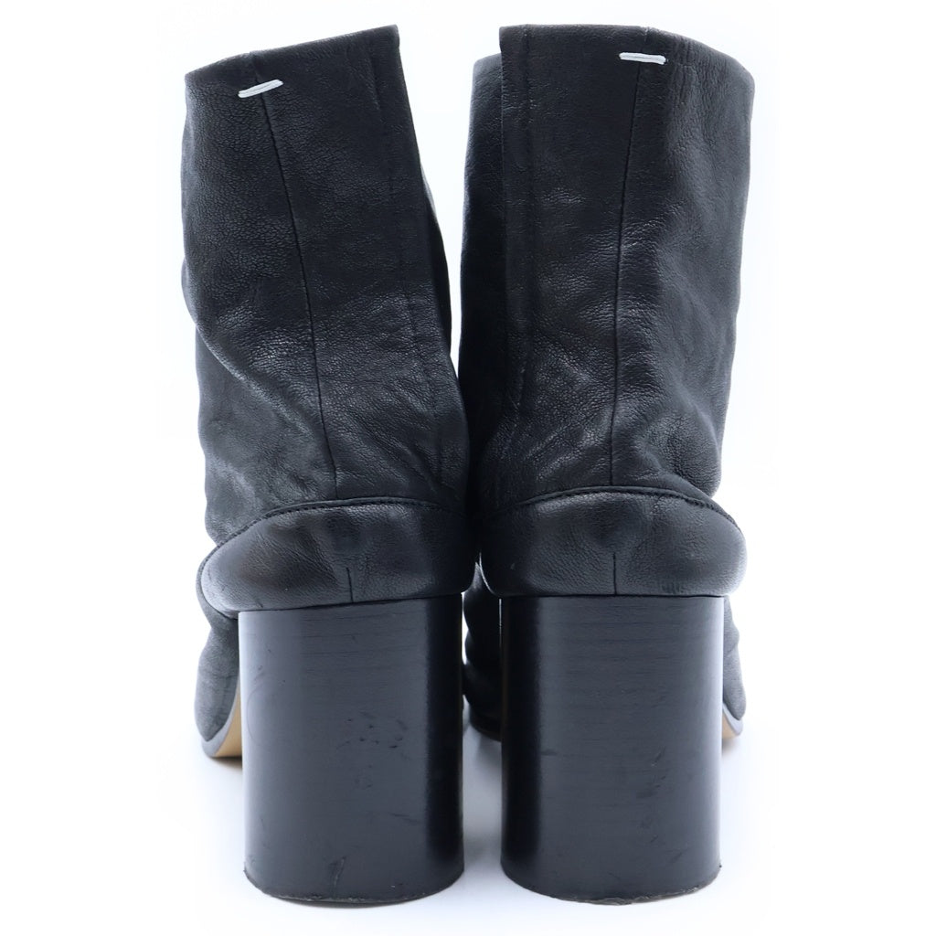 Maison Margiela(メゾンマルジェラ) 23AW TABI BOOTS タビブーツ レザーアンクルシューズ 足袋 ラムスキン ブラック レディース