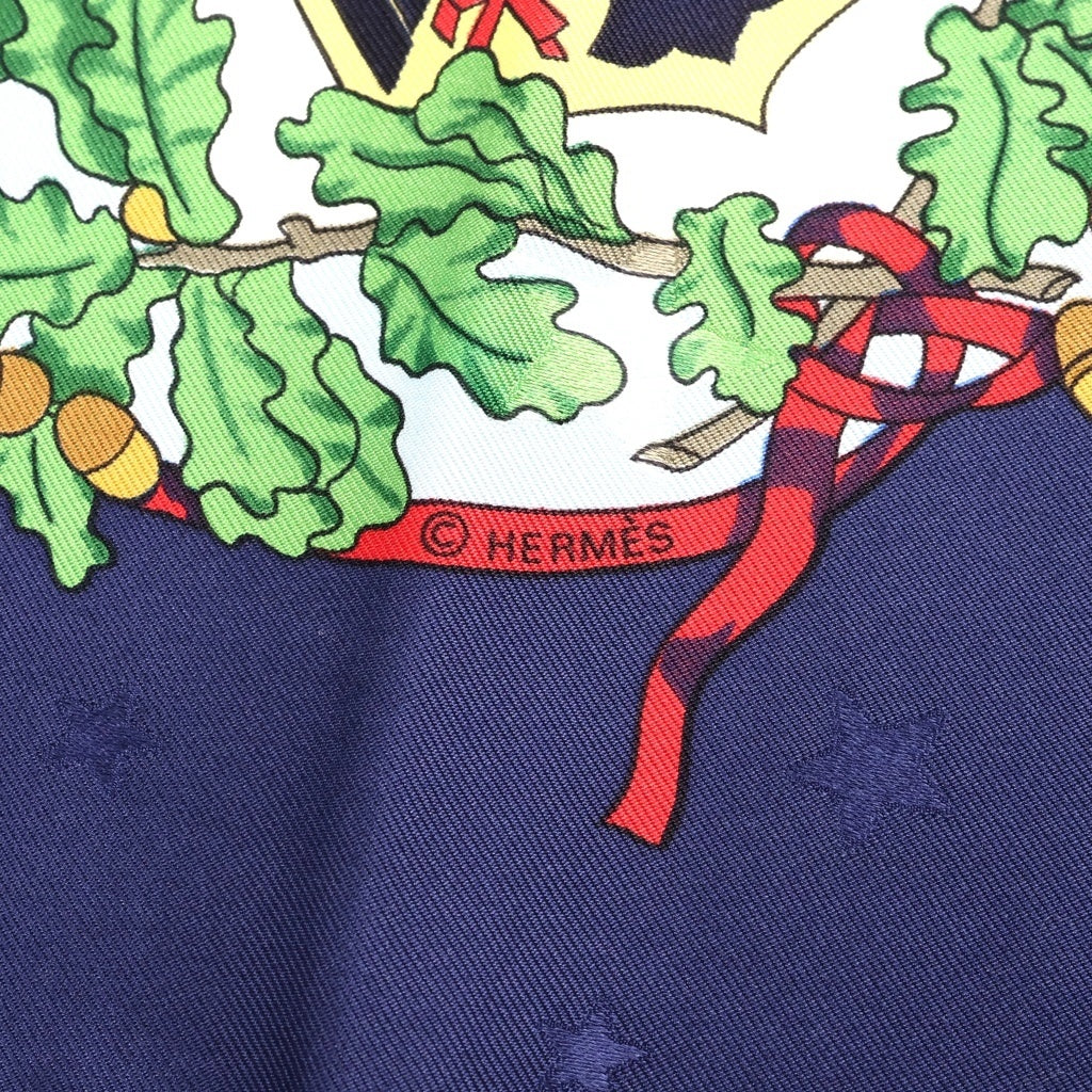 HERMES(エルメス) カレ90 シルクスカーフ Emblemes de L'Europe ブルー レディース