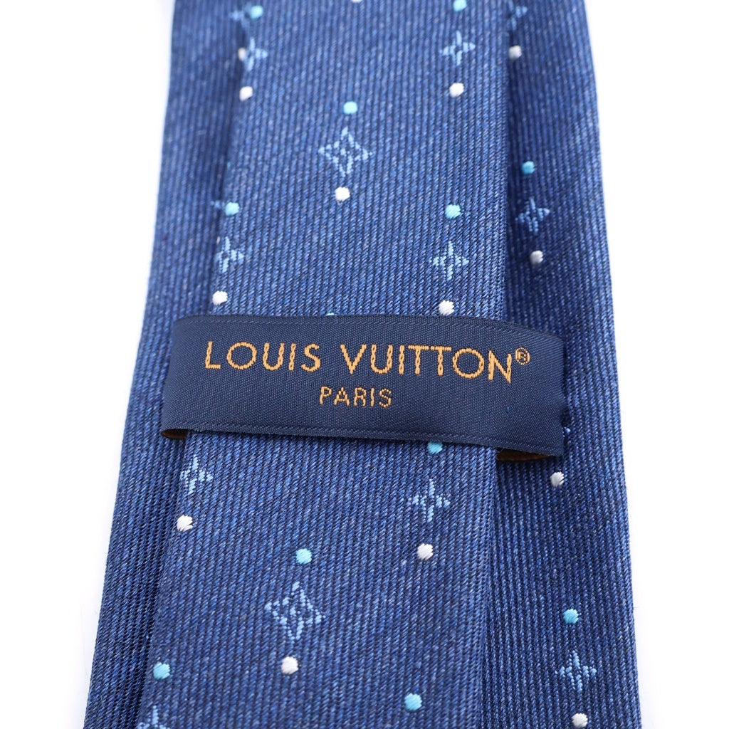 LOUIS VUITTON(ルイヴィトン) ドット オン モノグラム エクリプス シルクネクタイ ネイビー M79895