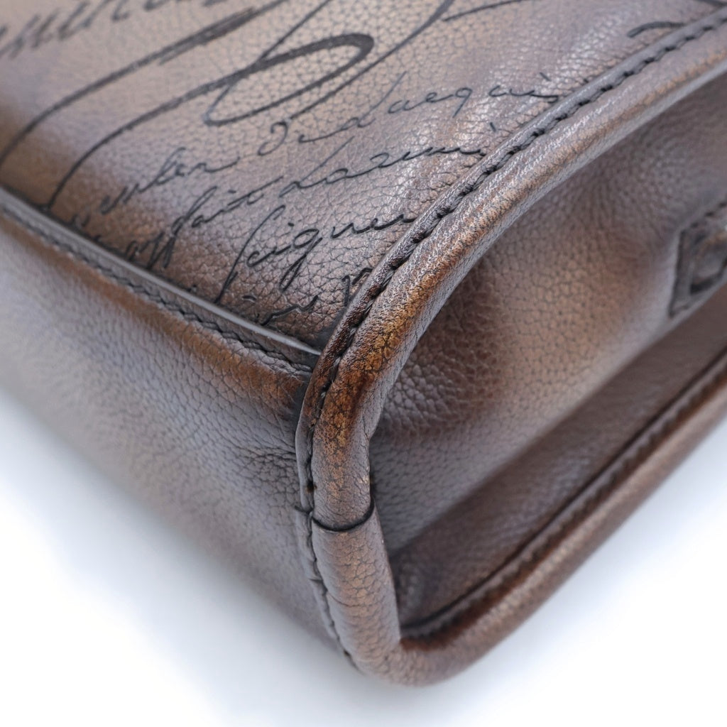 Berluti(ベルルッティ) ペリープル スリングバッグ ショルダーバッグ ボディバッグ ブラウン シルバー金具