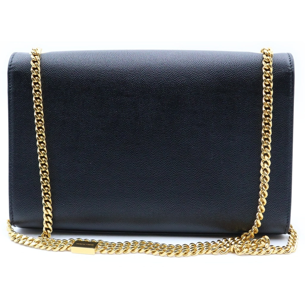 SAINT LAURENT PARIS(サンローランパリ) ケイト ミディアム チェーンショルダーバッグ ブラック 364021 ゴールド金具 レディース