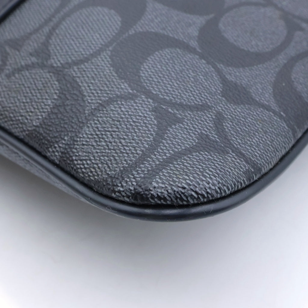 COACH(コーチ) ショルダーバッグ シグネチャー PVCレザー ブラック