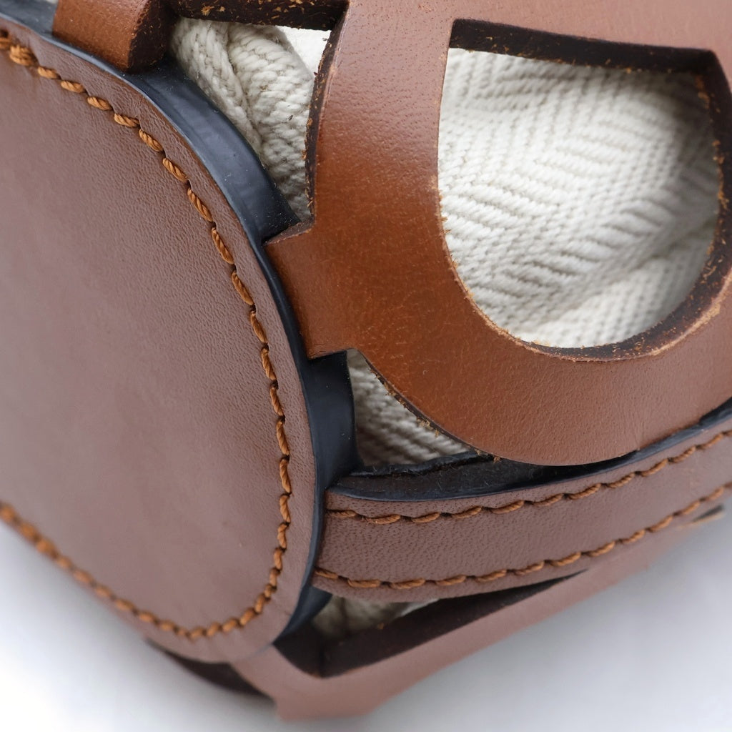 LOEWE(ロエベ) アナグラム カットアウトポケット ショルダーバッグ ミニバッグ ブラウン×アイボリー レディース