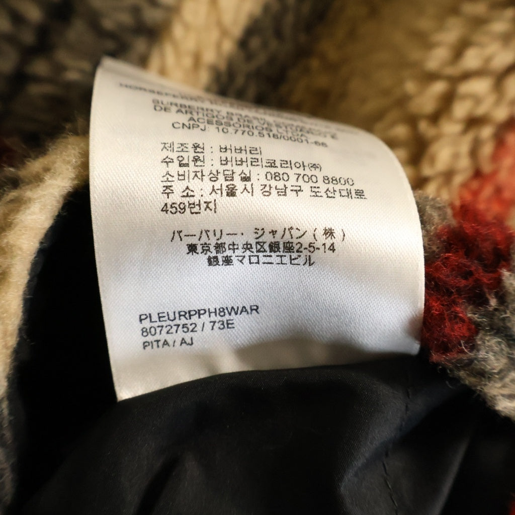 BURBERRY(バーバリー) CHECK FLEECE HOODED JACKET チェックフリースフーデッドジャケット ベージュ 8072752 レディース