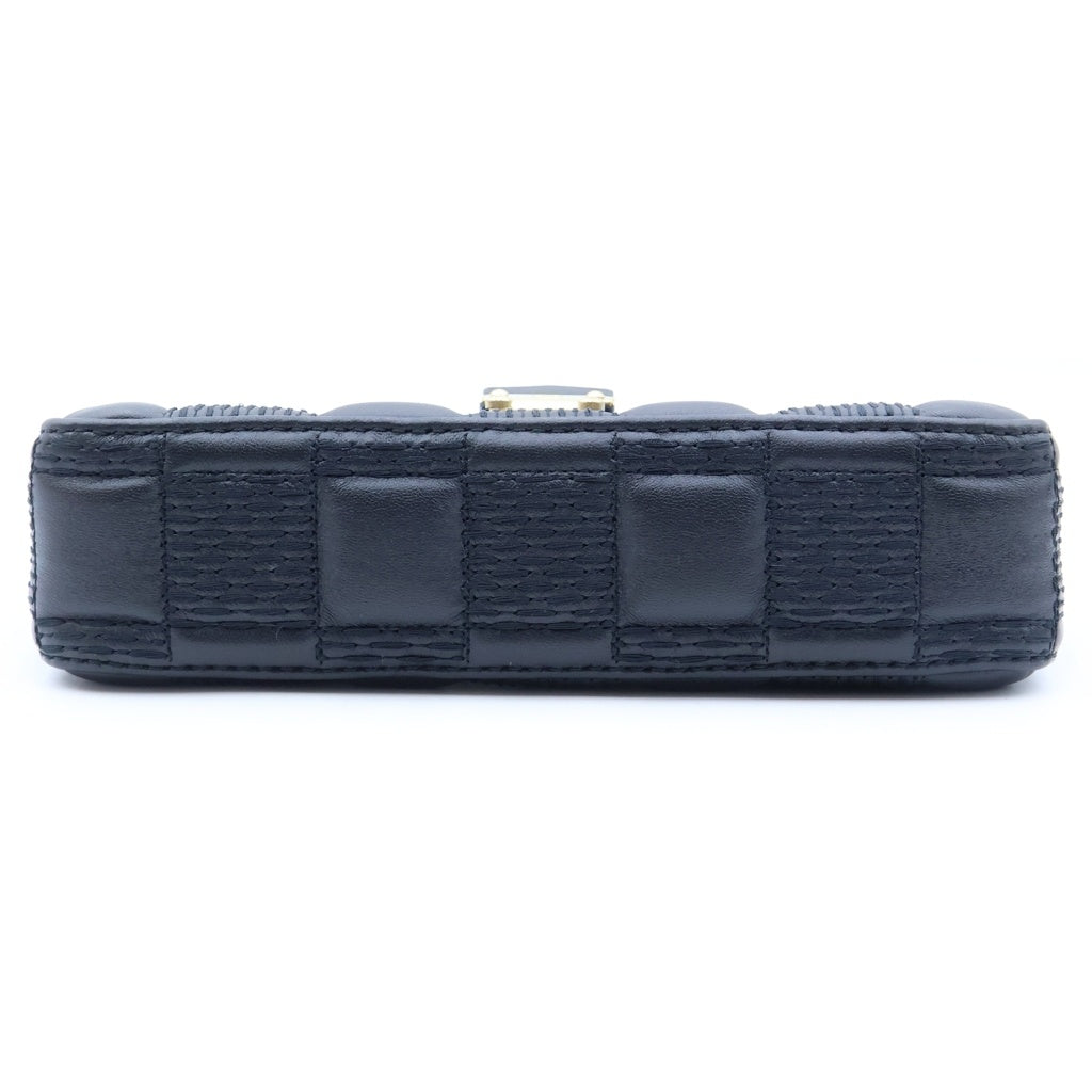 LOUIS VUITTON(ルイヴィトン) ダミエジャイアント トロカPM チェーンショルダーバッグ ブラック レザー M59116 ゴールド金具 レディース