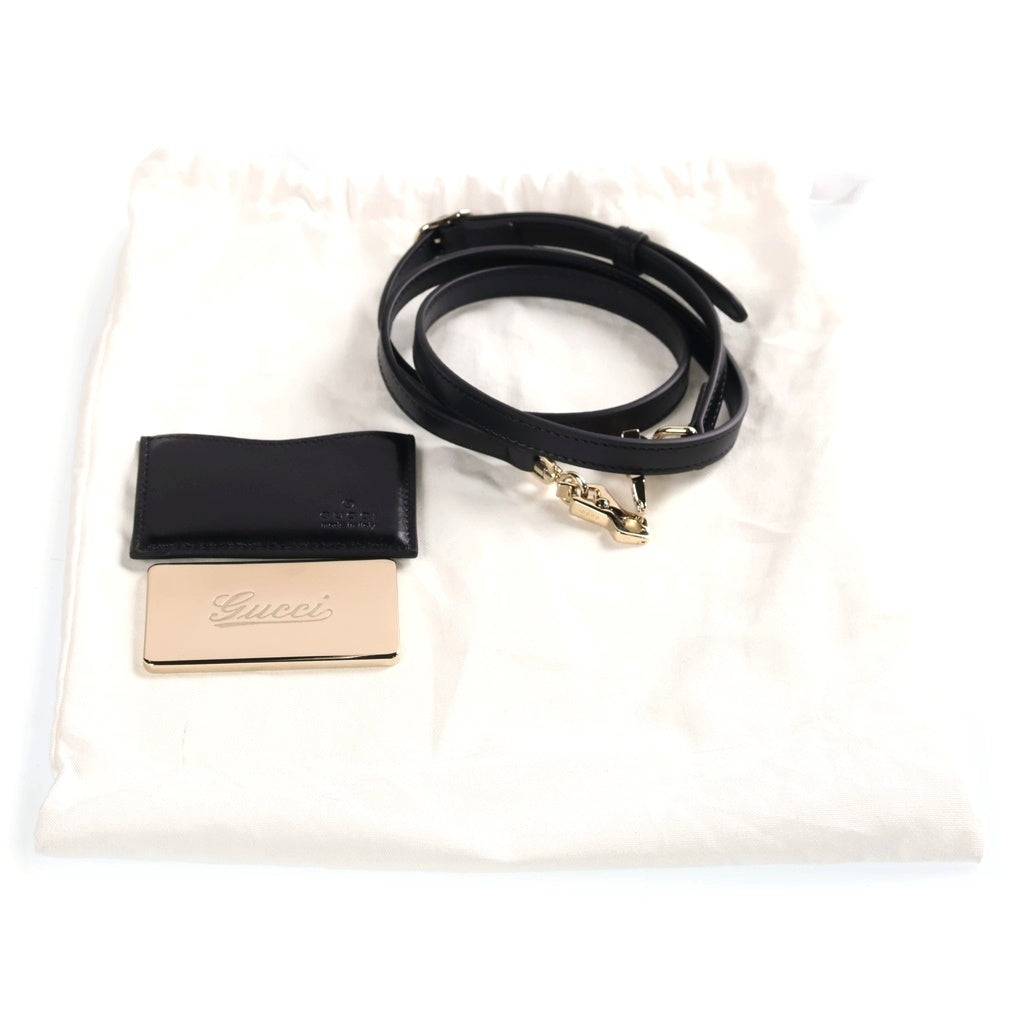GUCCI(グッチ) バンブー 1947 ミニ 2WAY ハンドバッグ ショルダーバッグ ブラック レザー 827738 ゴールド金具 レディース