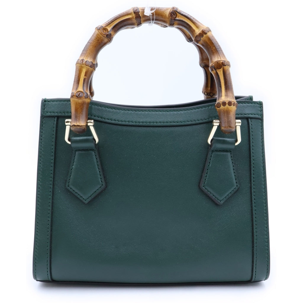 GUCCI(グッチ) ダイアナ 2WAYショルダーバッグ ハンドバッグ グリーン レザー 702732 ゴールド金具 レディース