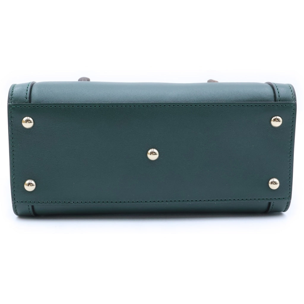 GUCCI(グッチ) ダイアナ 2WAYショルダーバッグ ハンドバッグ グリーン レザー 702732 ゴールド金具 レディース