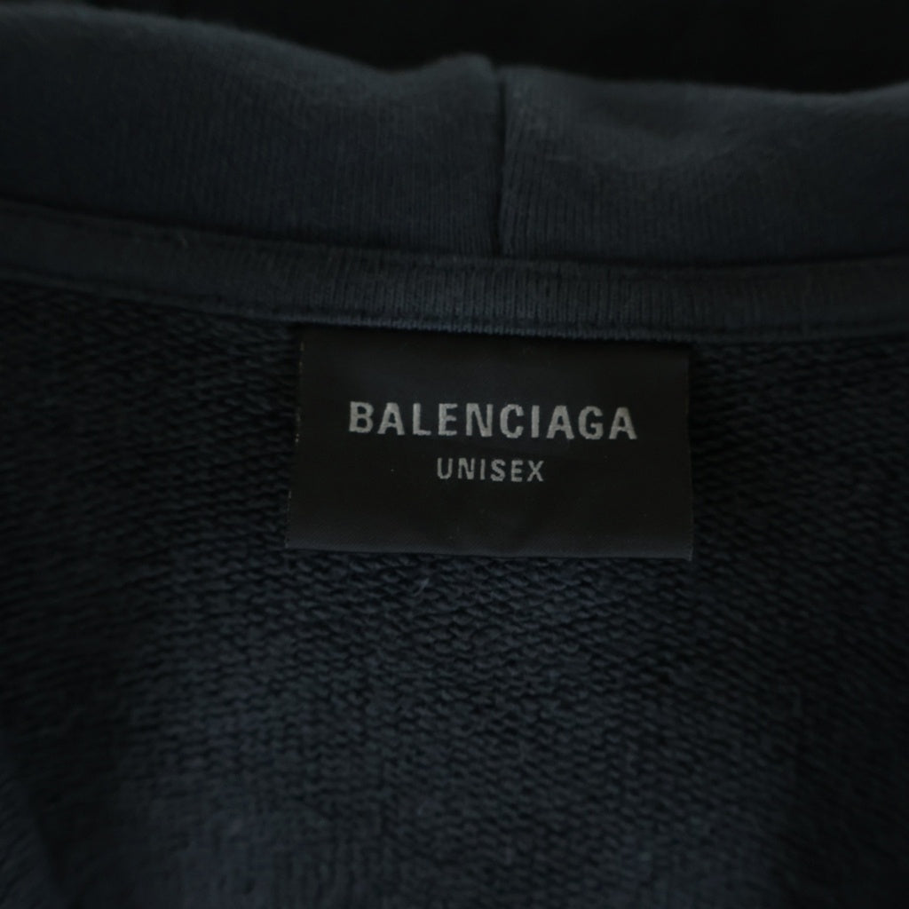 BALENCIAGA(バレンシアガ) 24AW PLANET EARTH プラネット アース ジップアップパーカー フーディ コットン ブラック
