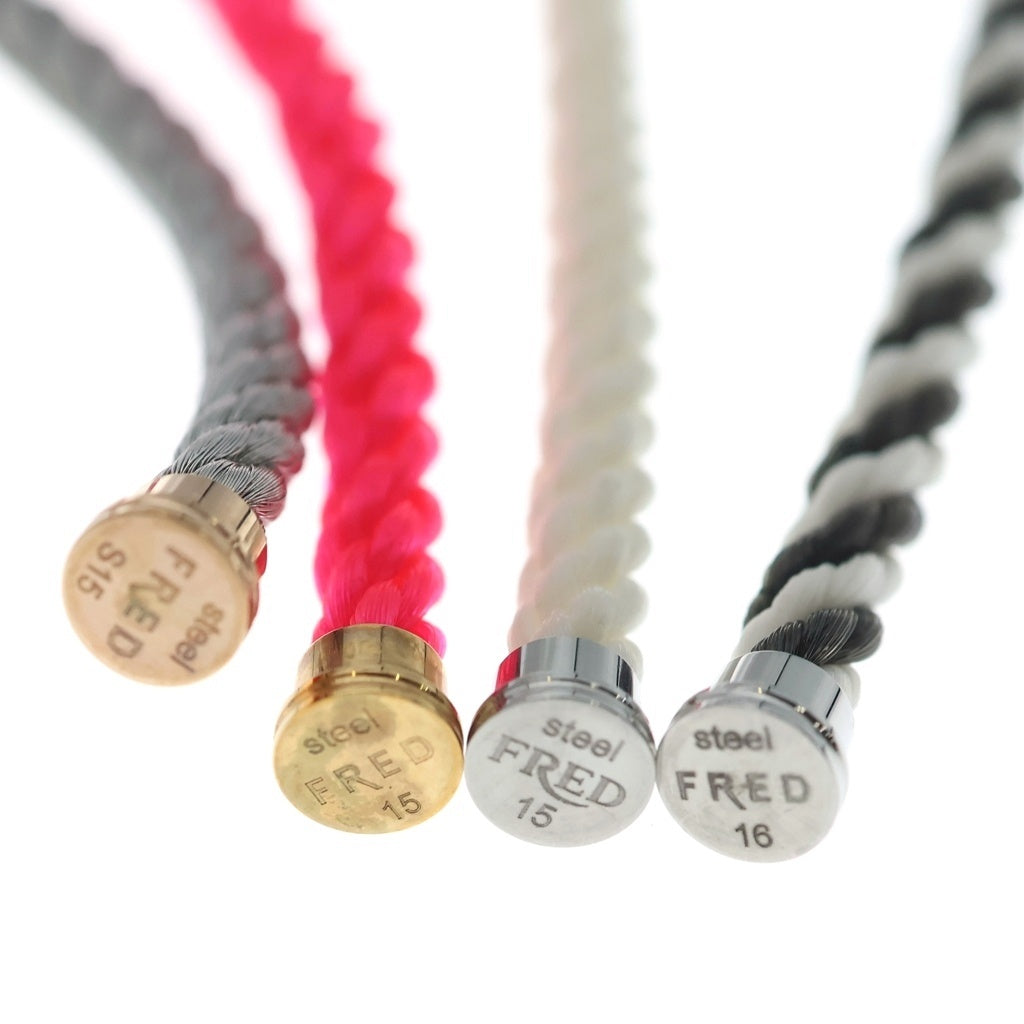 FRED(フレッド) フォース10 替えケーブル 4本セット Steel シルバー×ホワイト×ピンク #15 #16 レディース