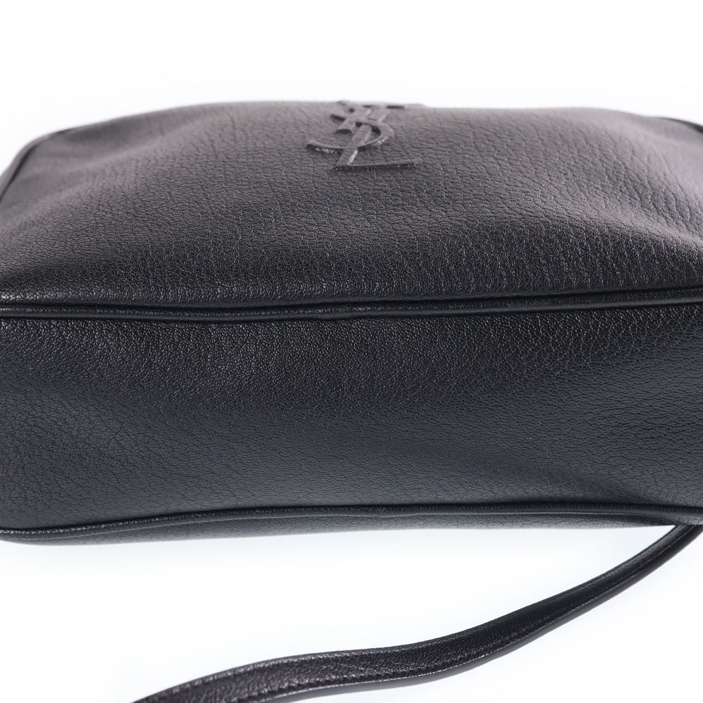 SAINT LAURENT PARIS(サンローランパリ) フリンジ レザーショルダーバッグ ブラック 470299 シルバー金具 レディース