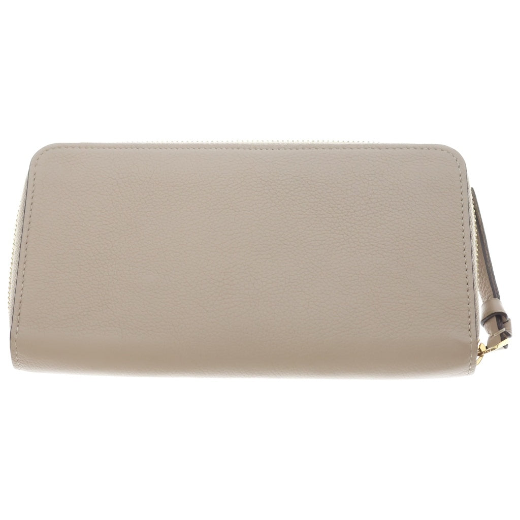 LOUIS VUITTON(ルイヴィトン) ジッピー・ロックミー ロングウォレット 長財布 カードケース グレージュ カーフレザー M80674 ゴールド金具 レディース