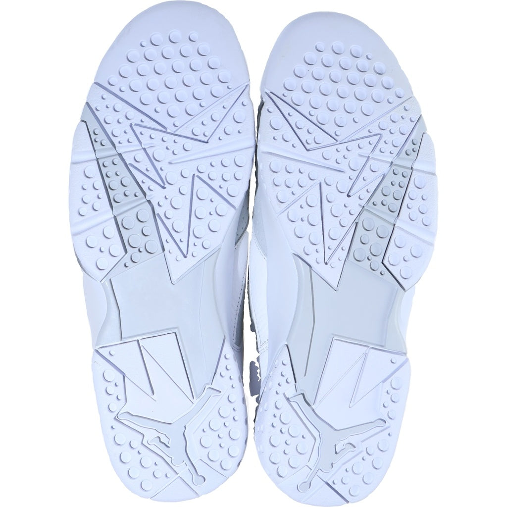 NIKE(ナイキ) エア ジョーダン 7 レトロ ピュアプラチナ ハイカットスニーカー ホワイト×グレー レザー×スエード #27.5 304775-120
