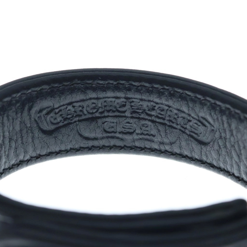 CHROME HEARTS(クロムハーツ) 3BTN 2SNP BSフレアボール 3ボタン2スナップ レザーブレスレット ブラック/シルバー