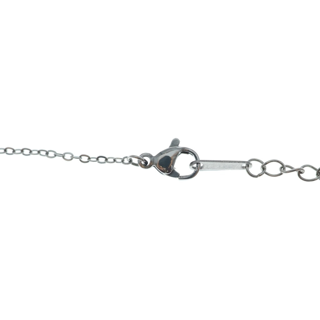 Christian Dior(クリスチャンディオール) ロゴレター ネックレス シルバー ペンダント チェーン スチール レディース