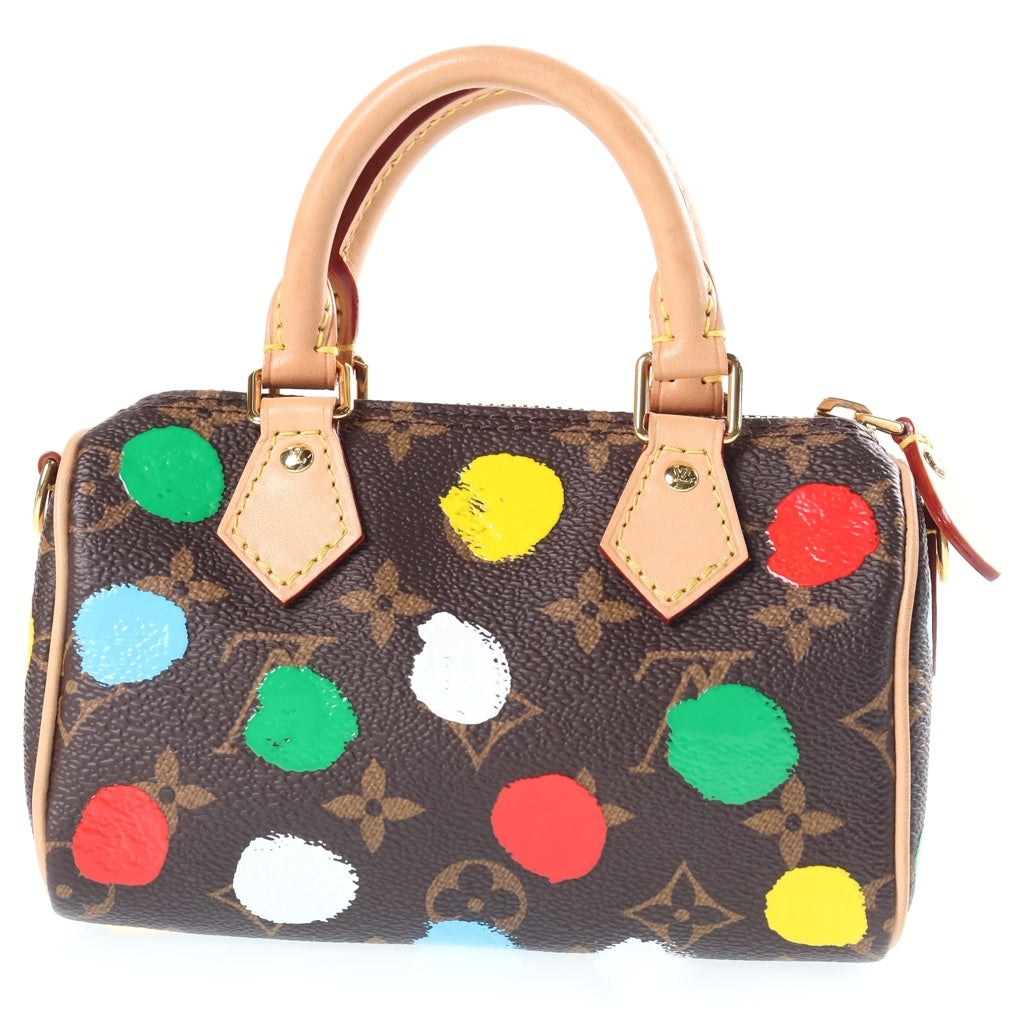 LOUIS VUITTON(ルイヴィトン) LV × YK ナノ スピーディ ハンドバッグ 2way ショルダー モノグラム ペインティッド ドット M81979 レディース