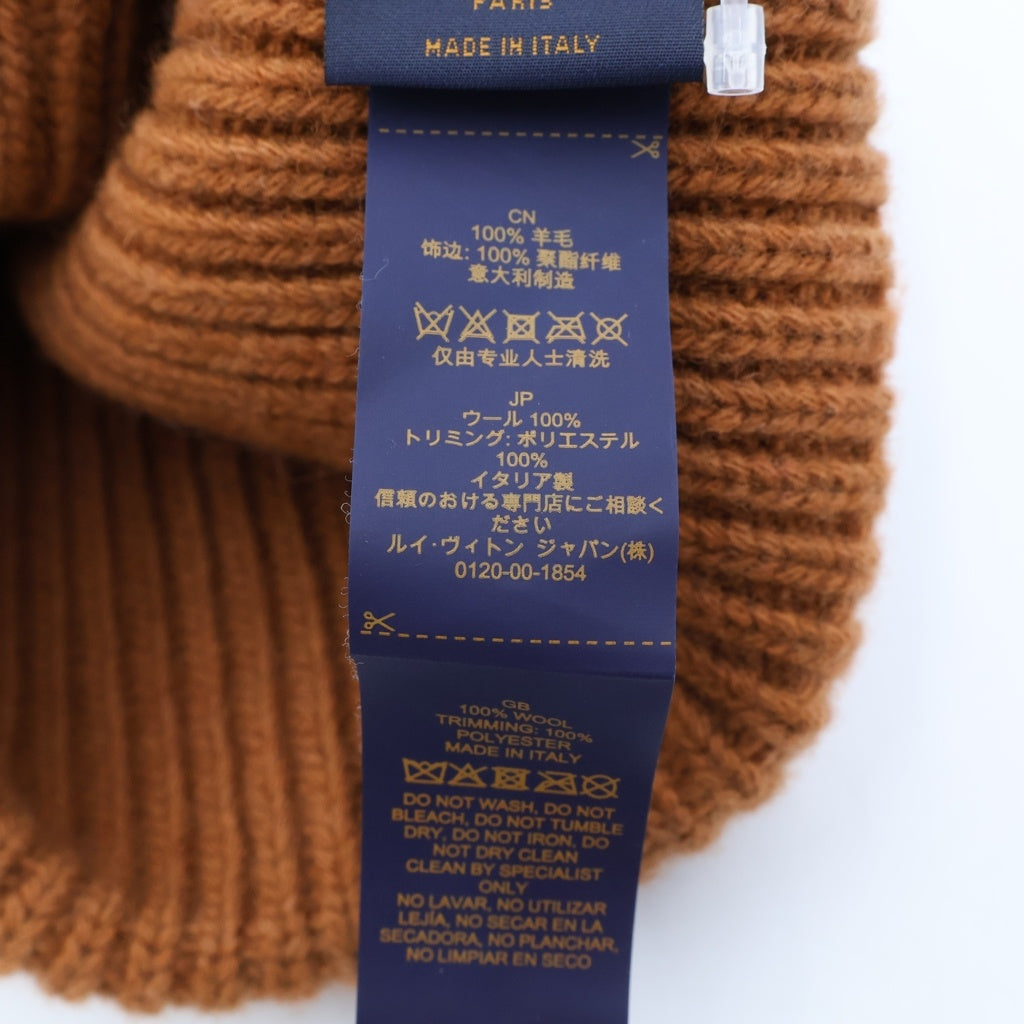 LOUIS VUITTON(ルイヴィトン) LVヘッドライン ビーニー ヘッドキャップ ブラウン ウール M71928 レディース