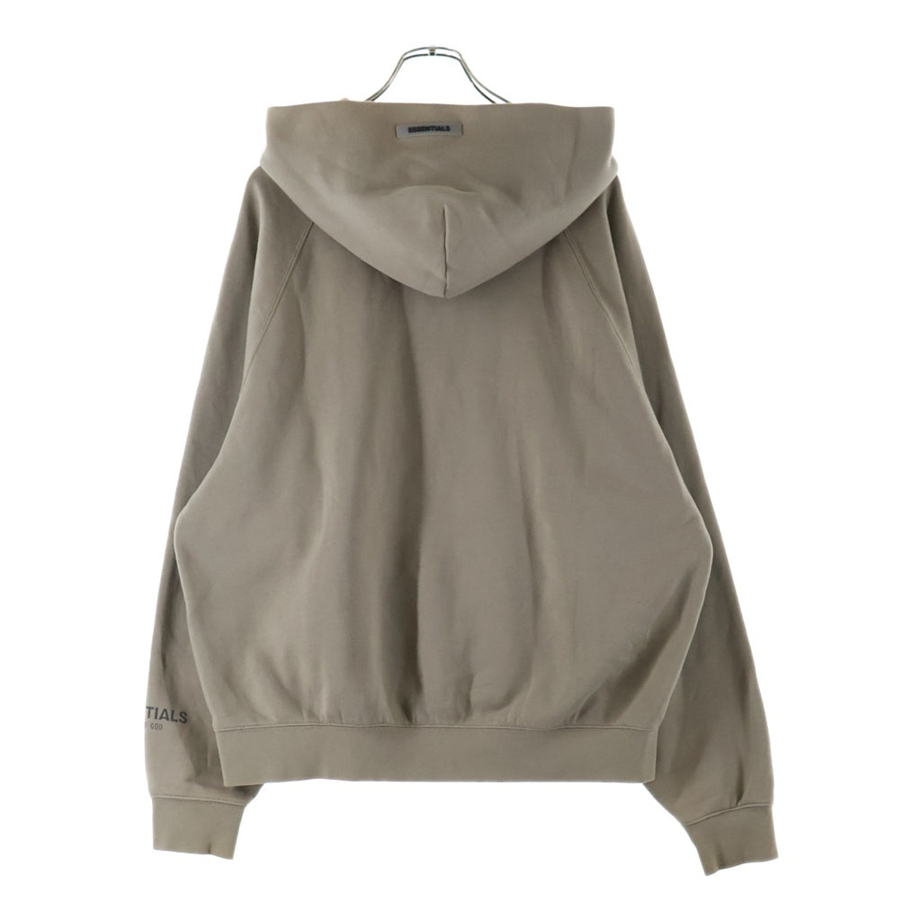 ESSENTIEL Antwerp(エッセンシャル アントワープ) バックプリント フーディー パーカー カーキ コットン RN090233