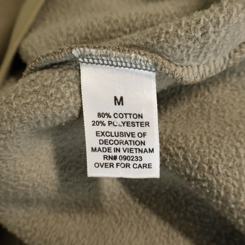ESSENTIEL Antwerp(エッセンシャル アントワープ) バックプリント フーディー パーカー カーキ コットン RN090233