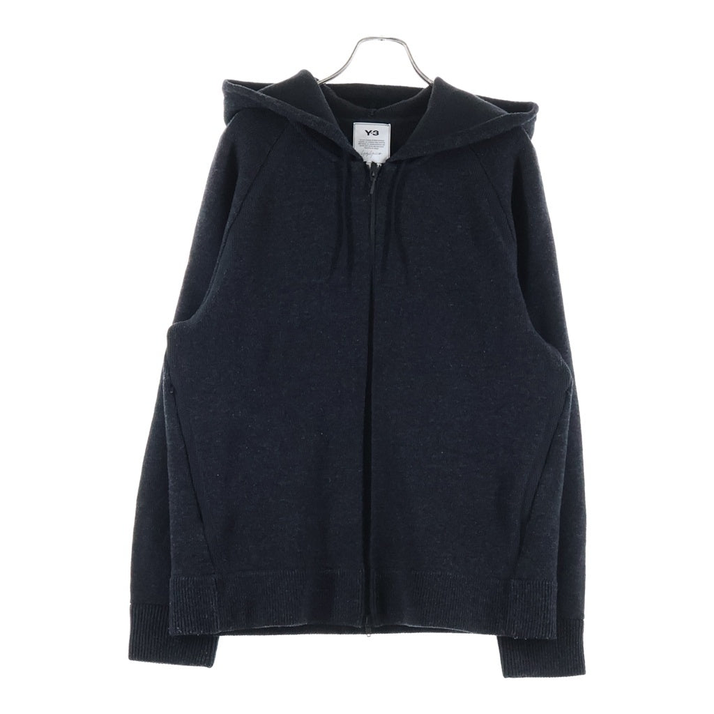 Y-3(ワイスリー) CLASSIC WINTER KNIT フーデット フルジップ パーカー ブラック GK4562