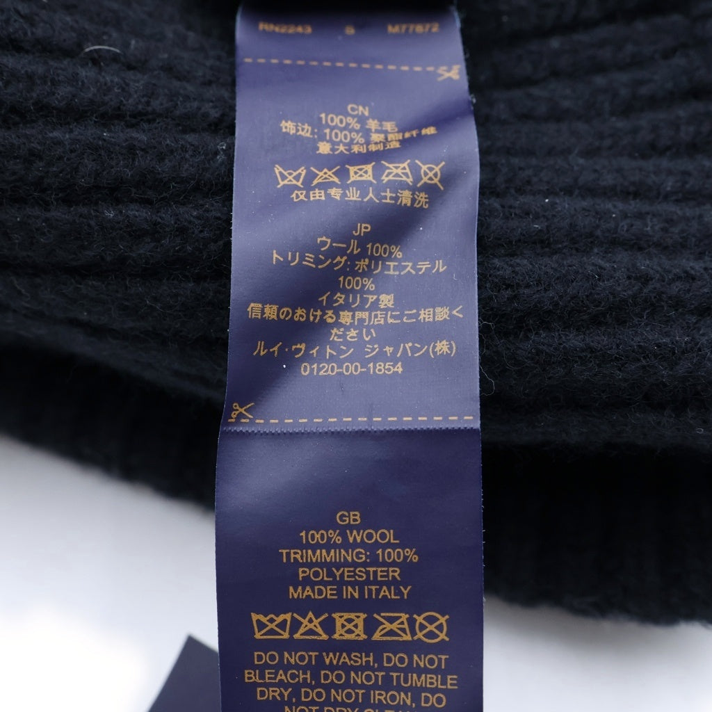 LOUIS VUITTON(ルイヴィトン) LV ヘッドライン ニットキャップ ビーニー ロゴ刺繍 ブラック M77872
