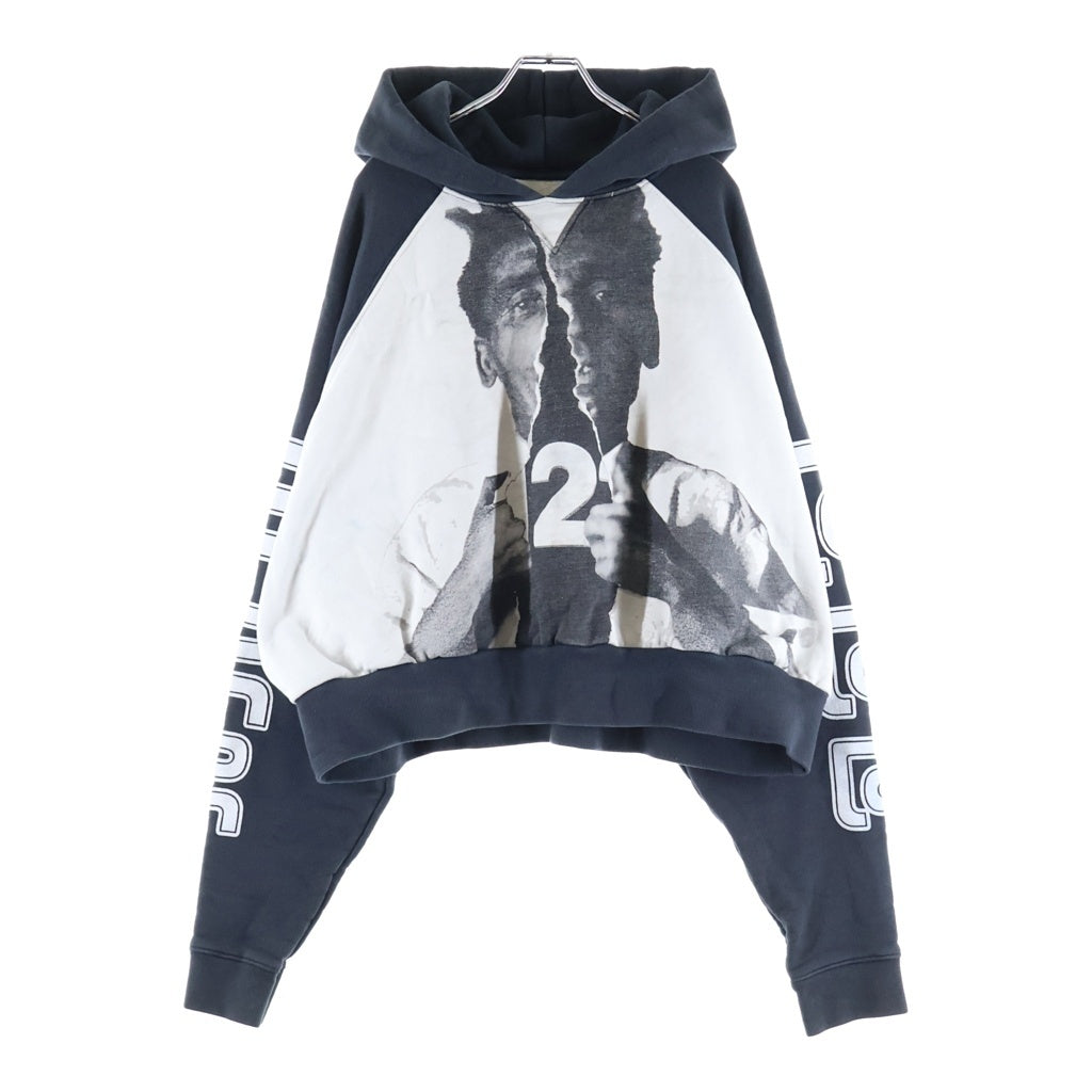 RRR123 RIVINGTON roi Rebis(リヴィントンロイレビス) OPEN UP AGAPE HOODIE プルオーバー パーカー フーディ コットン グレー レディース