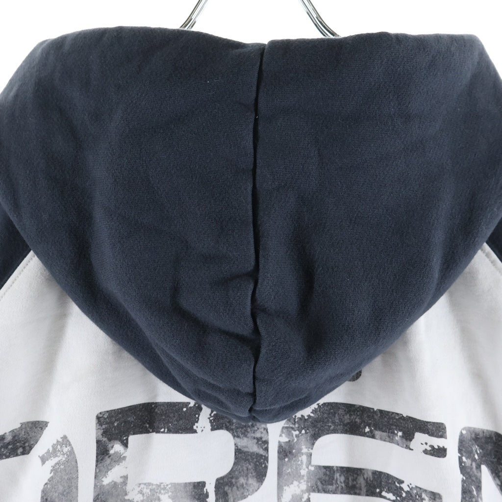 RRR123 RIVINGTON roi Rebis(リヴィントンロイレビス) OPEN UP AGAPE HOODIE プルオーバー パーカー フーディ コットン グレー レディース