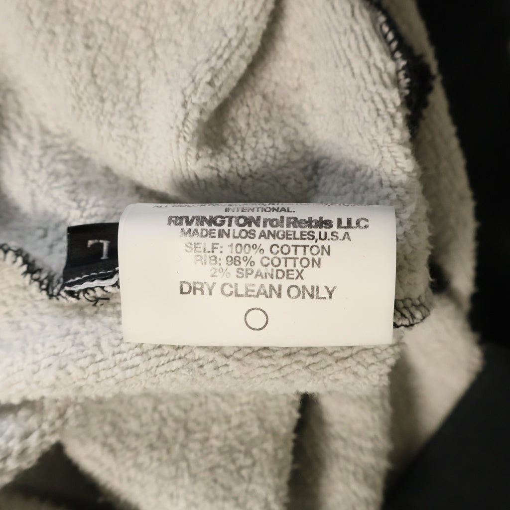 RRR123 RIVINGTON roi Rebis(リヴィントンロイレビス) OPEN UP AGAPE HOODIE プルオーバー パーカー フーディ コットン グレー レディース