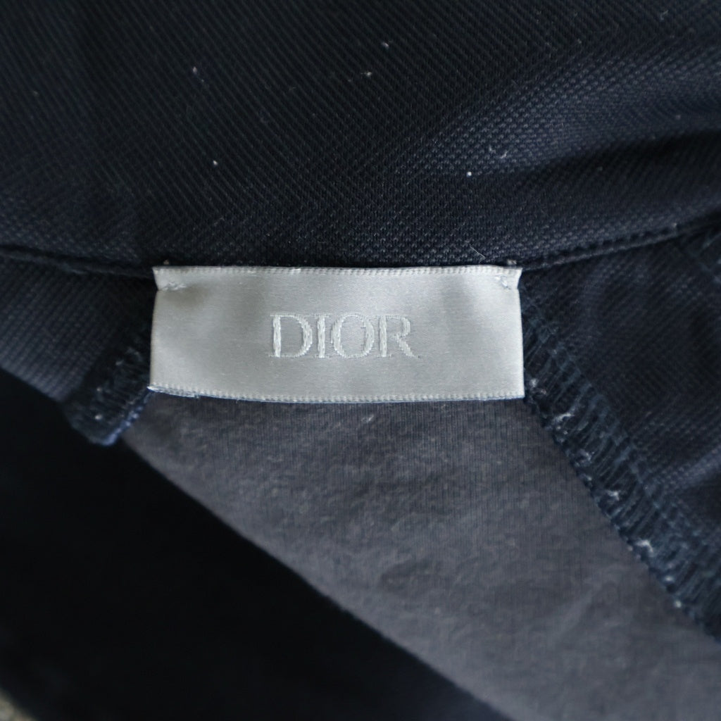 Christian Dior(クリスチャンディオール) ×SHAWN STUSSY ショーンステューシー ロゴ刺繍 テクニカルジャージー ジップアップ トラックジャケット ネイビー 033J210A0631 レディース