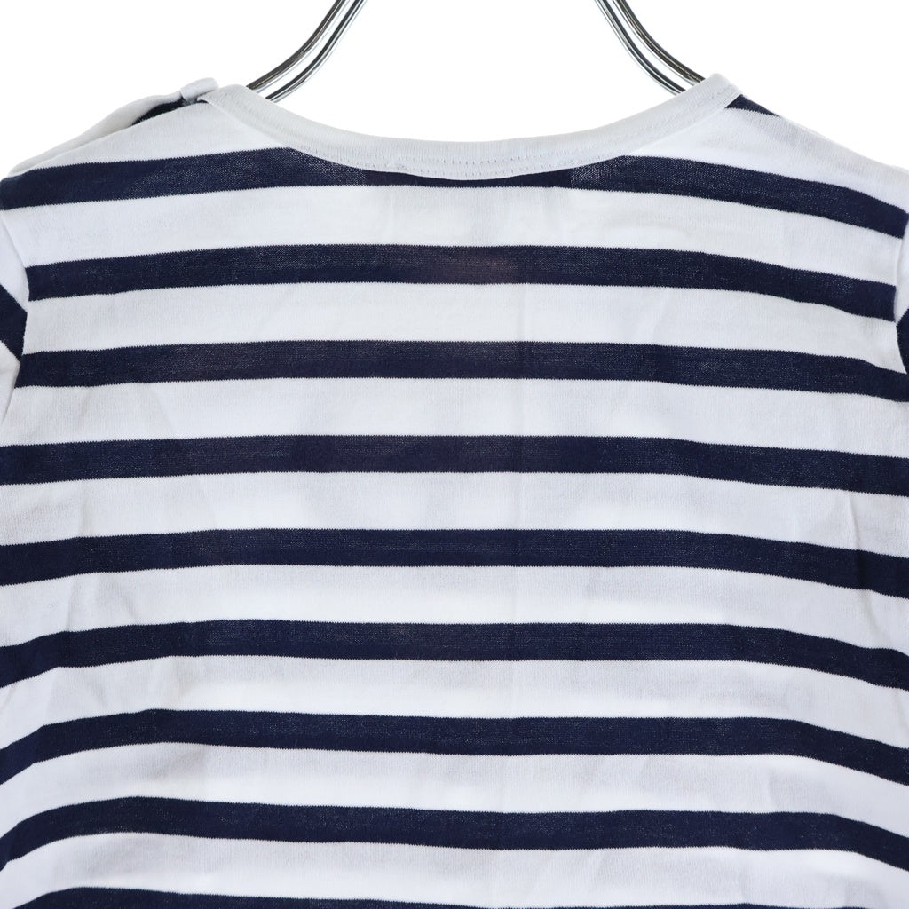 Christian Dior(クリスチャンディオール) baby DIOR ボーダー Tシャツ 半袖 カットソー CDロゴ ホワイト/ネイビー レディース