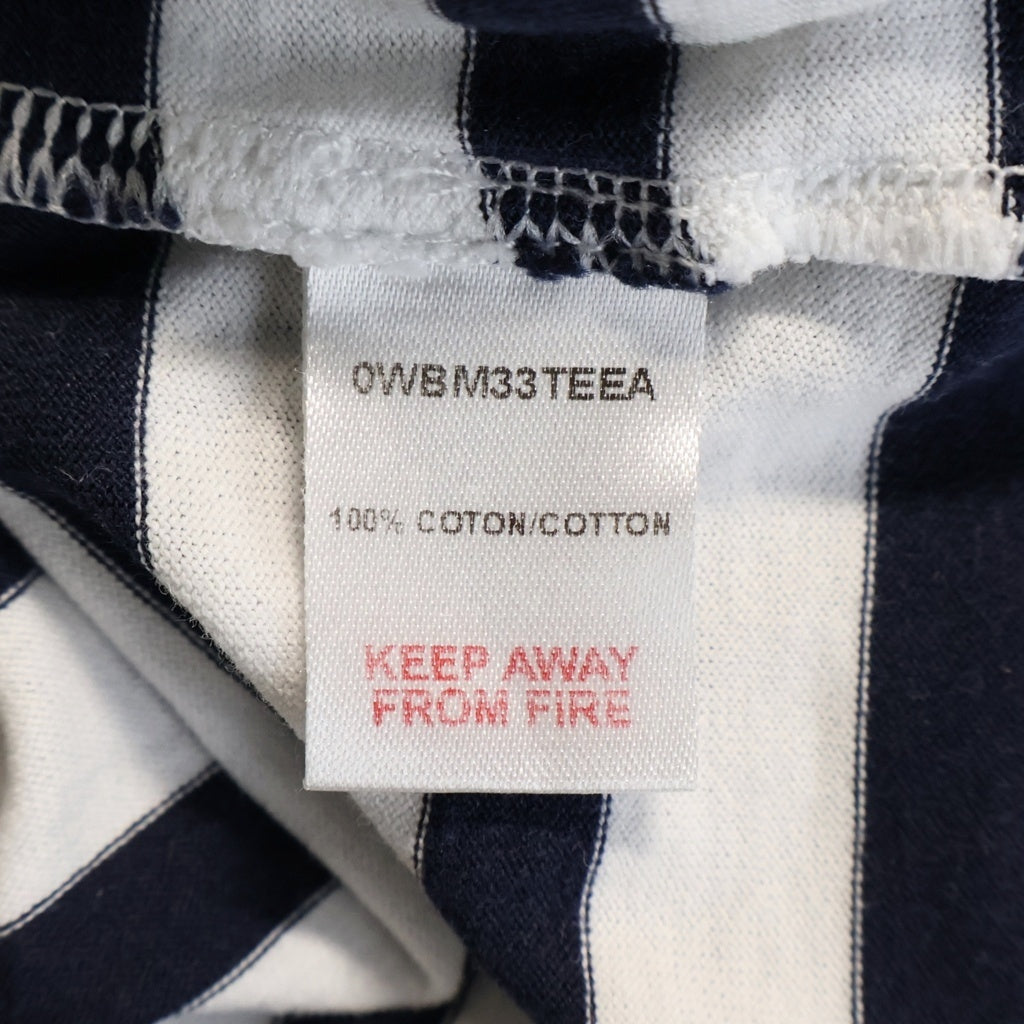 Christian Dior(クリスチャンディオール) baby DIOR ボーダー Tシャツ 半袖 カットソー CDロゴ ホワイト/ネイビー レディース