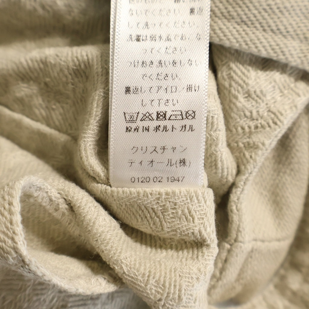 Christian Dior(クリスチャンディオール) CDロゴ刺繍 スナップボタン サロペット オーバーオール オールインワン ベージュ キッズ ベビー 2SBM41DUNG