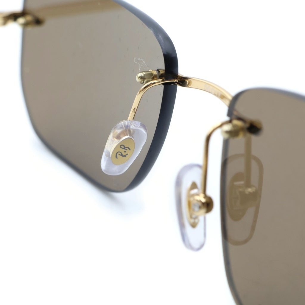 Ray Ban(レイバン) リムレス スクエア カラーレンズ サングラス メガネ 眼鏡 アイウェア ゴールド RB3768 レディース