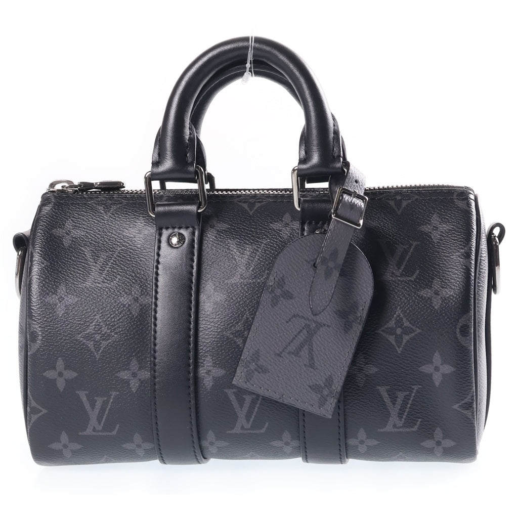 LOUIS VUITTON(ルイヴィトン) モノグラムエクリプス キーポルバンドリエール25 2WAYハンドバッグ ショルダーバッグ ブラック PVCレザー M46271 ブラック金具 レディース
