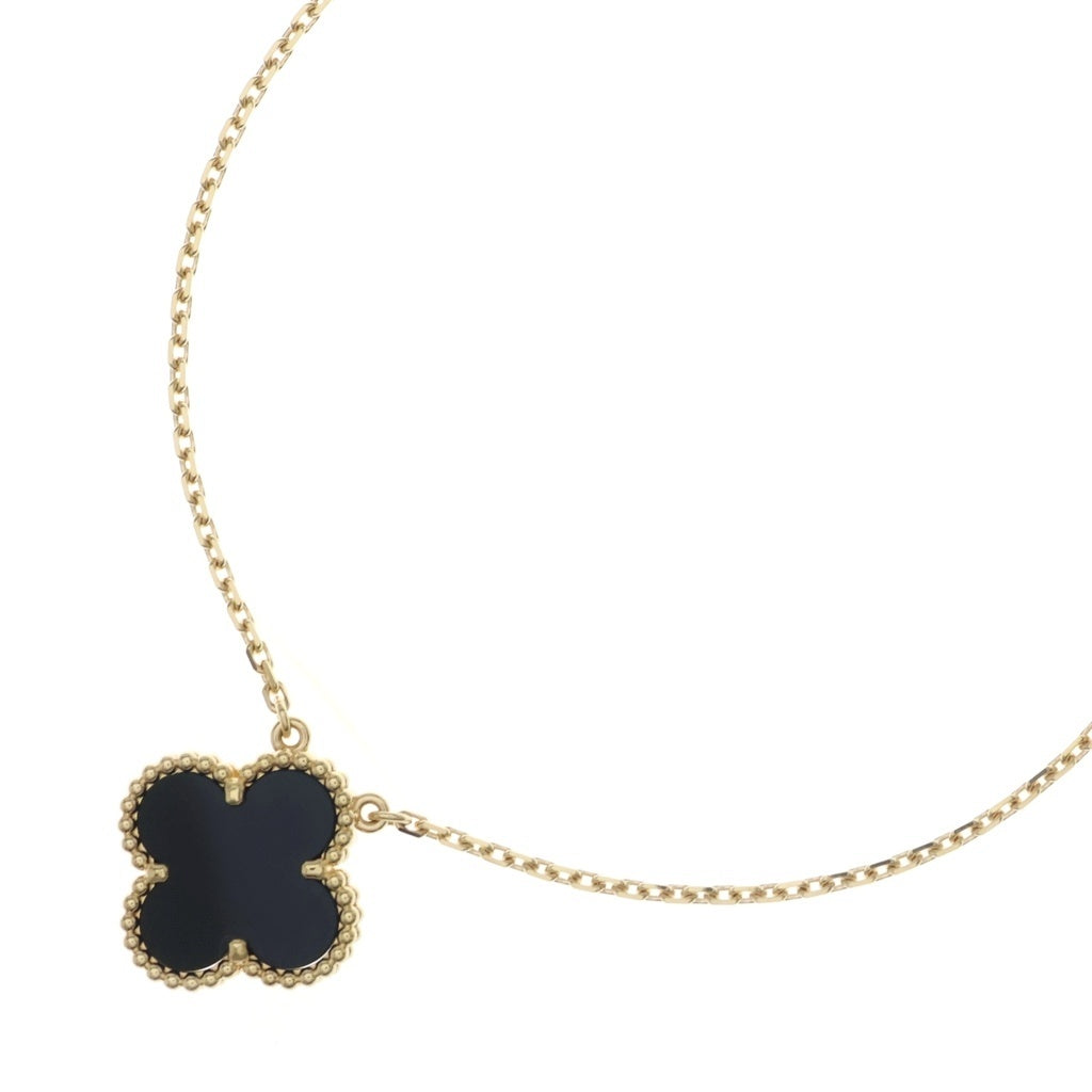 Van Cleef & Arpels(ヴァンクリーフアンドアーペル) ヴィンテージアルハンブラ ネックレス ペンダント K18イエローゴールド オニキス ブラック VCARA45800 レディース