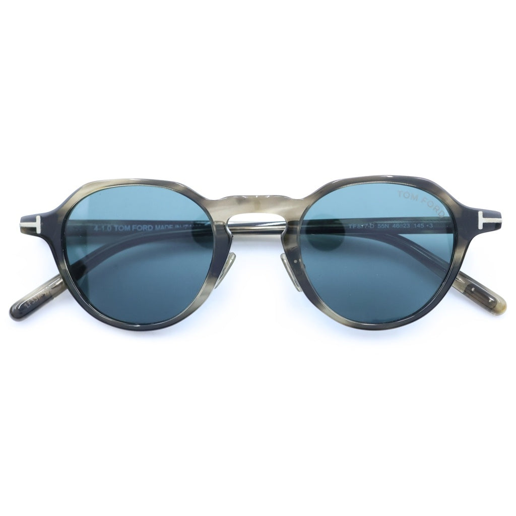 TOM FORD(トムフォード) クラウンパントサングラス アイウェア ブラウンフレーム ブルーレンズ #46□23-145 TF877-D