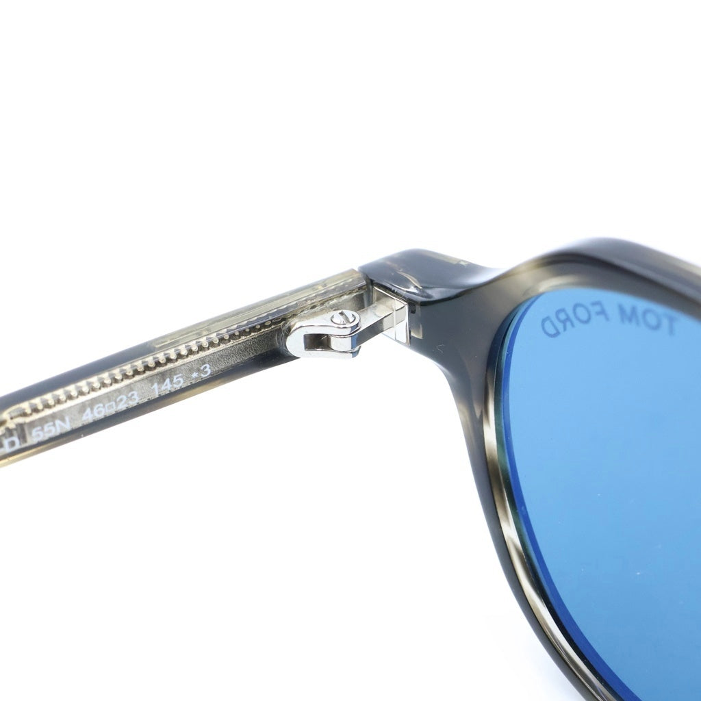 TOM FORD(トムフォード) クラウンパントサングラス アイウェア ブラウンフレーム ブルーレンズ #46□23-145 TF877-D