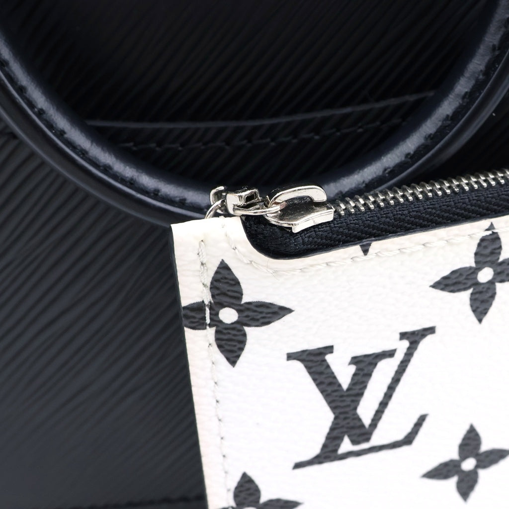 LOUIS VUITTON(ルイヴィトン) エピ マレルMM 2WAYハンドバッグ ショルダーバッグ ブラック×ピンク レザー M59954 シルバー金具 レディース